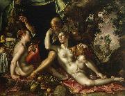 Joachim Wtewael Lot and his Daughters oil painting on canvas